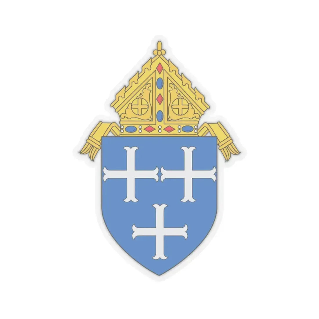 Roman Catholic Diocese of Providence - STICKER Vinyl Kiss-Cut Decal 4 Inch Transparent - The Sticker Space