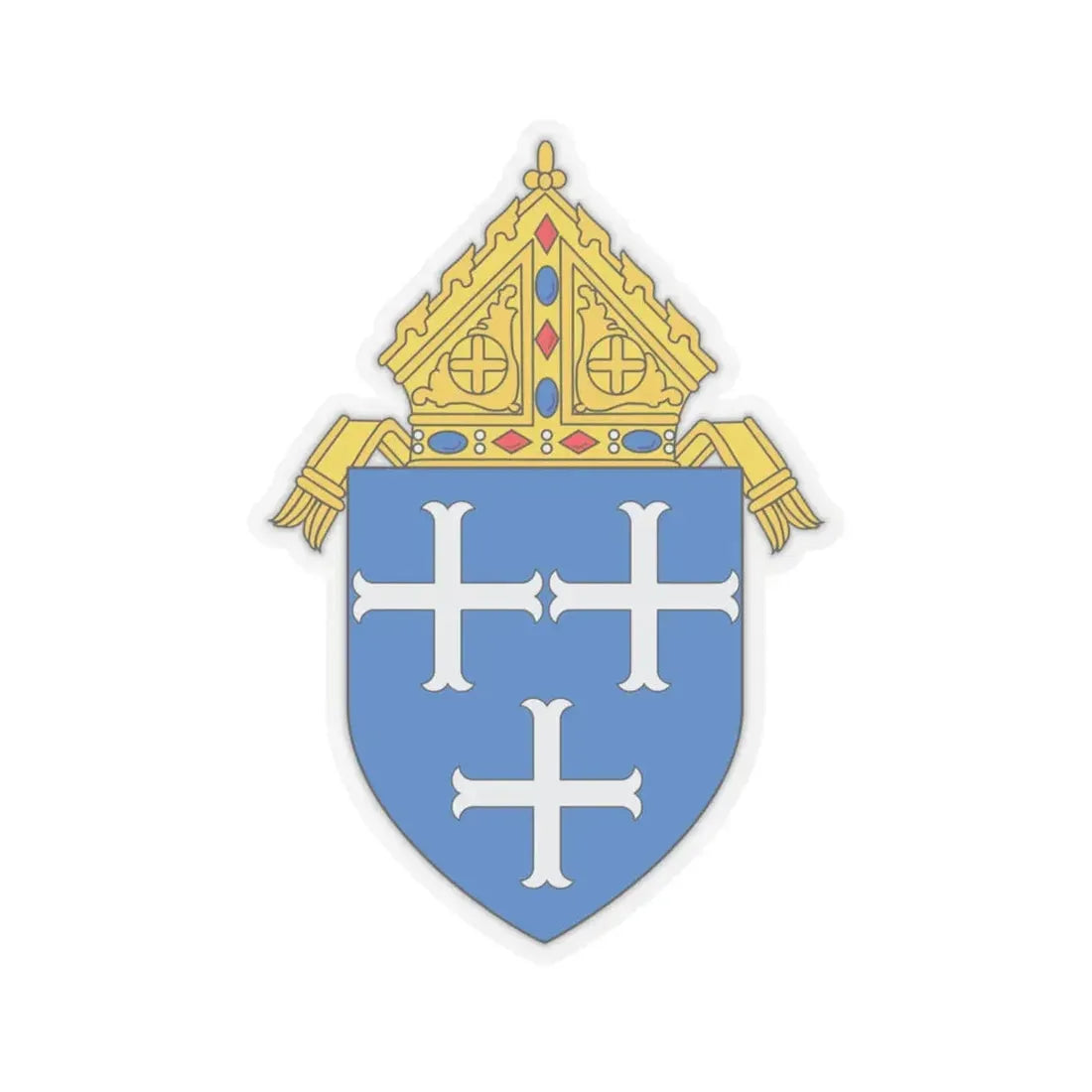 Roman Catholic Diocese of Providence - STICKER Vinyl Kiss-Cut Decal 6 Inch Transparent - The Sticker Space