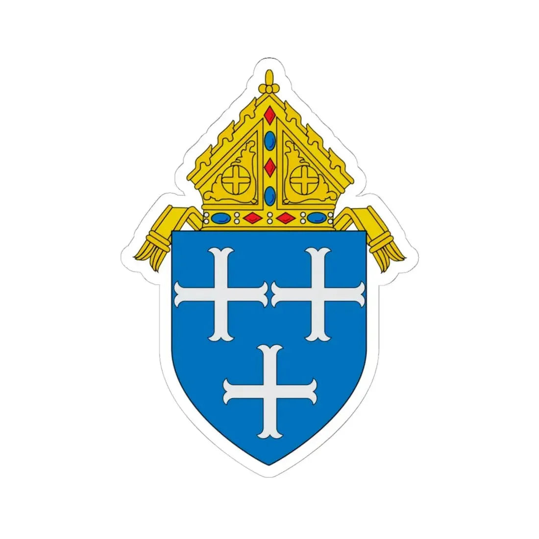 Roman Catholic Diocese of Providence - STICKER Vinyl Kiss-Cut Decal 6 Inch White - The Sticker Space