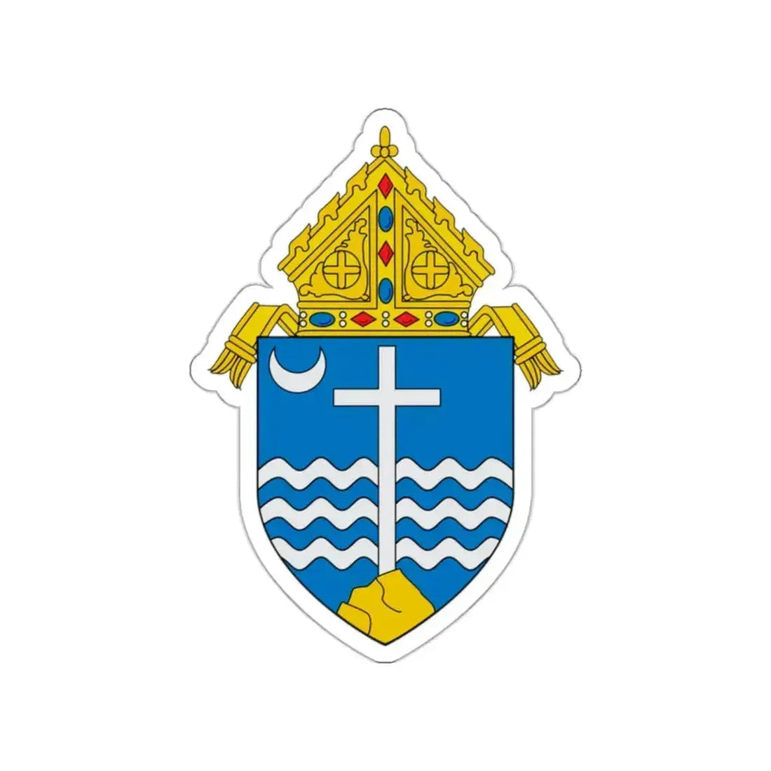 Roman Catholic Diocese of Rockford - STICKER Vinyl Die-Cut Decal White Die-Cut 2 Inch - The Sticker Space