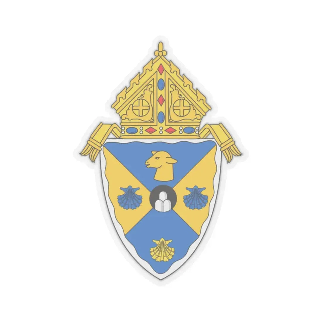 Roman Catholic Diocese of Rockville Centre - STICKER Vinyl Kiss-Cut Decal 2 Inch Transparent - The Sticker Space