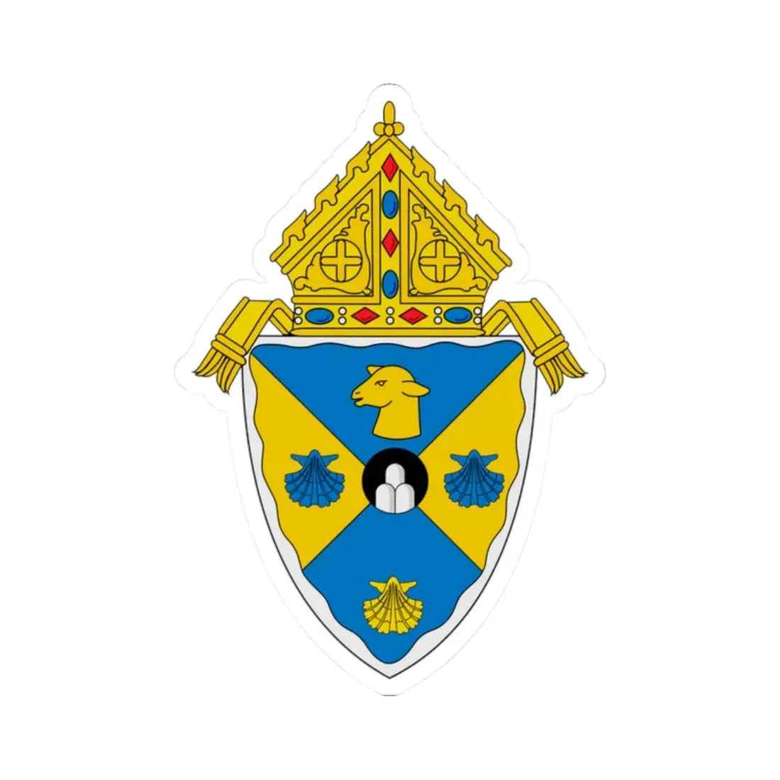 Roman Catholic Diocese of Rockville Centre - STICKER Vinyl Kiss-Cut Decal 2 Inch White - The Sticker Space