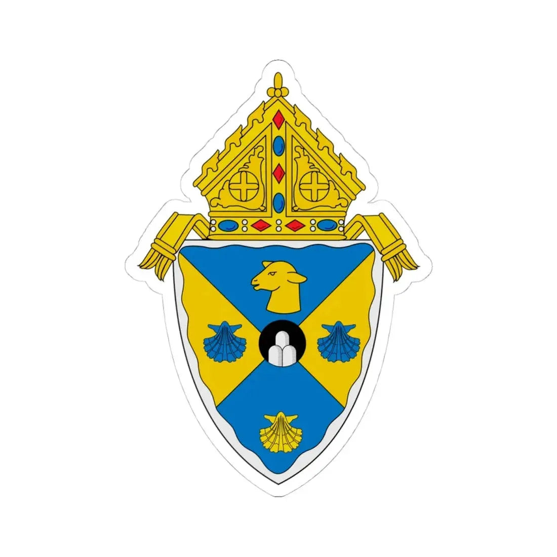 Roman Catholic Diocese of Rockville Centre - STICKER Vinyl Kiss-Cut Decal 4 Inch White - The Sticker Space