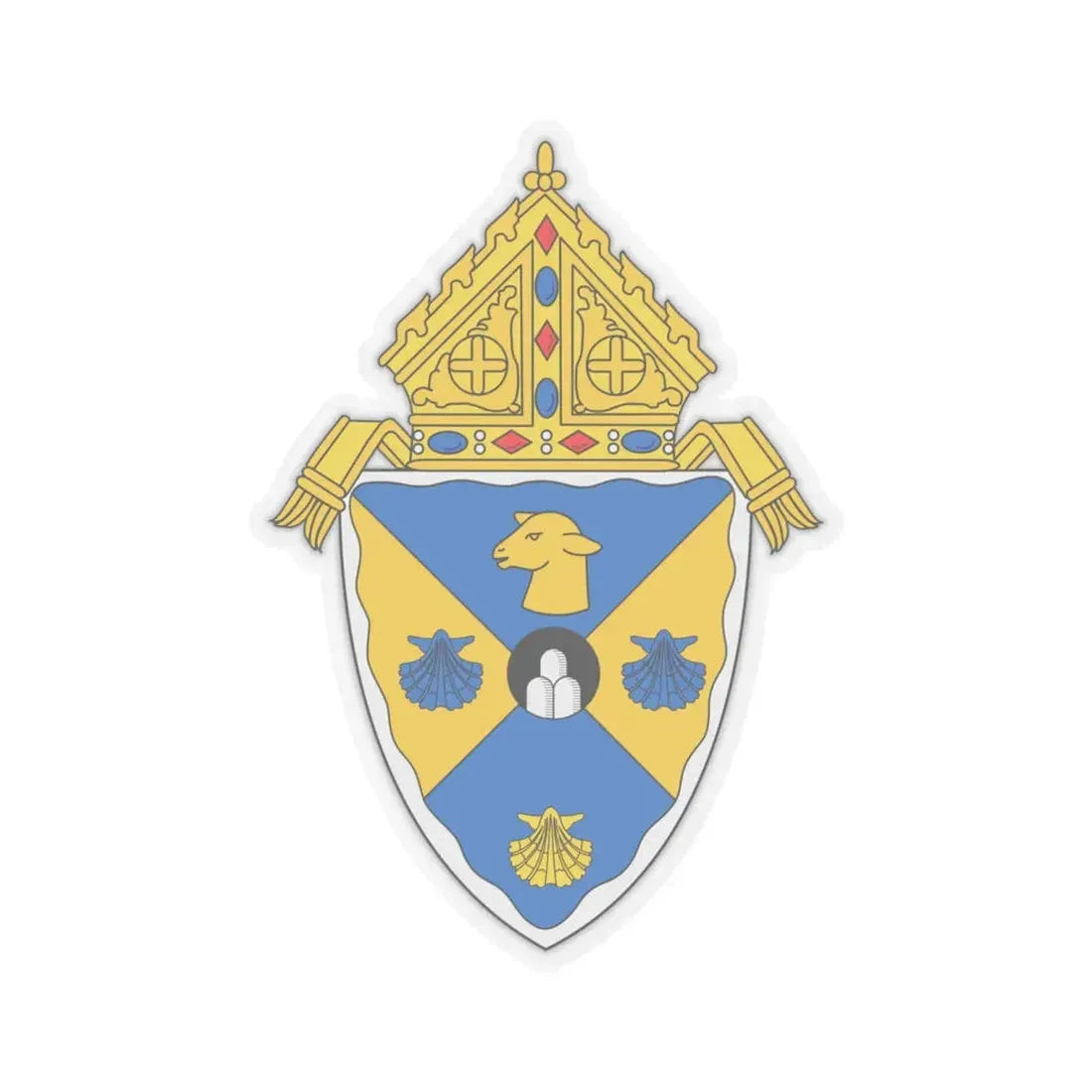 Roman Catholic Diocese of Rockville Centre - STICKER Vinyl Kiss-Cut Decal 6 Inch Transparent - The Sticker Space