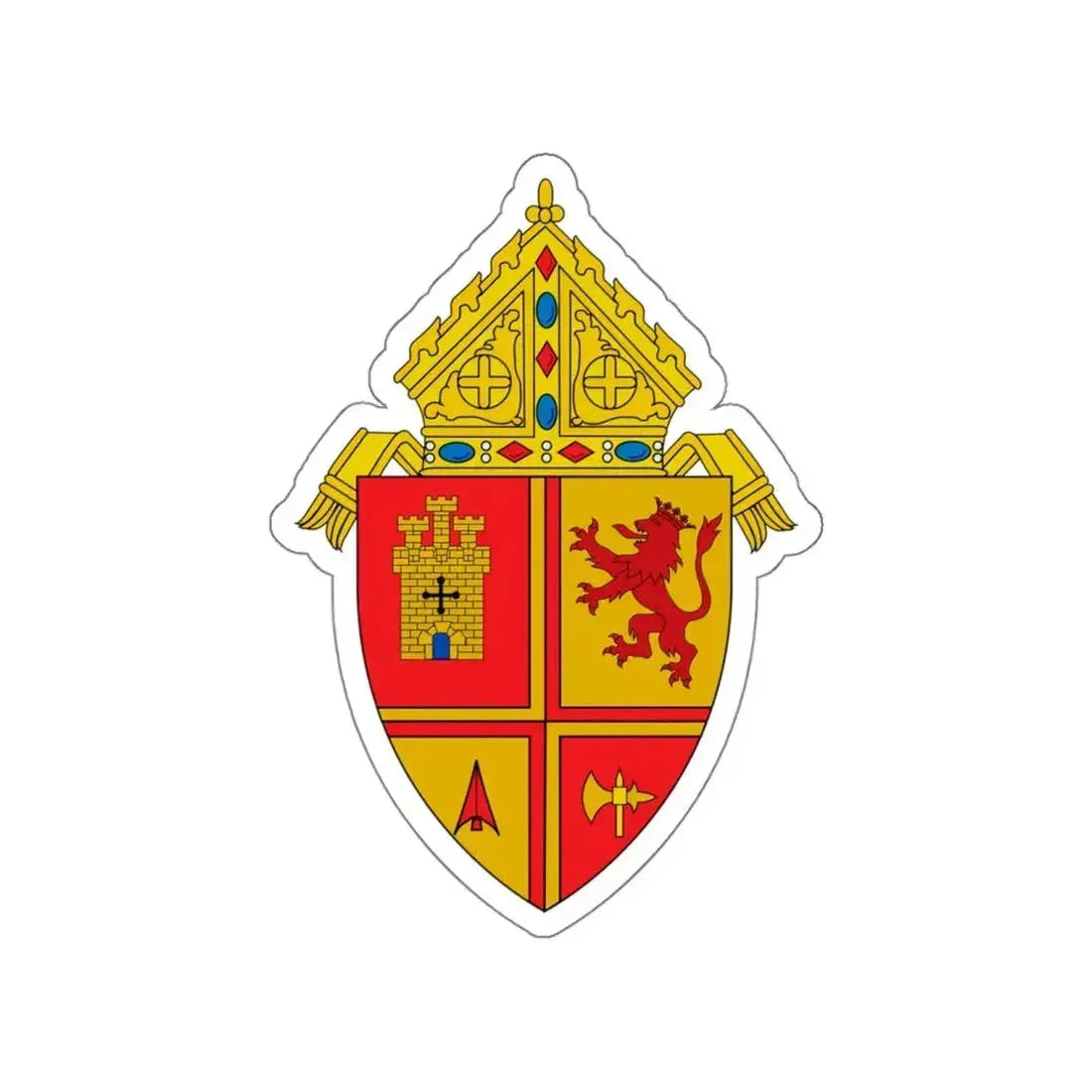 Roman Catholic Diocese of Saint Petersburg - STICKER Vinyl Die-Cut Decal White Die-Cut 4 Inch - The Sticker Space