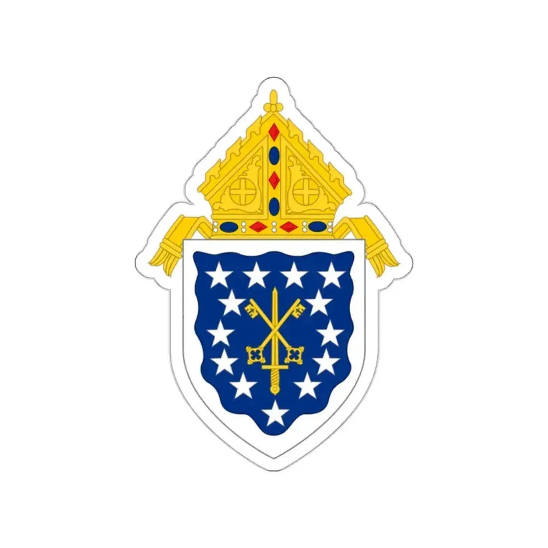 Roman Catholic Diocese of Saint Thomas - STICKER Vinyl Die-Cut Decal White Die-Cut 2 Inch - The Sticker Space