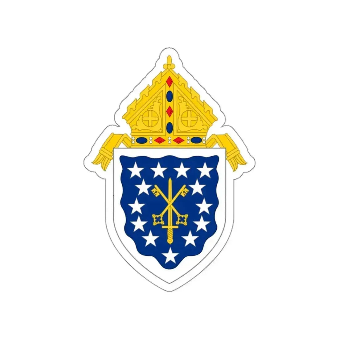 Roman Catholic Diocese of Saint Thomas - STICKER Vinyl Die-Cut Decal White Die-Cut 3 Inch - The Sticker Space