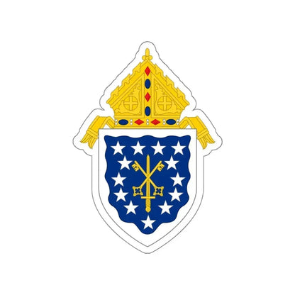 Roman Catholic Diocese of Saint Thomas - STICKER Vinyl Die-Cut Decal White Die-Cut 4 Inch - The Sticker Space