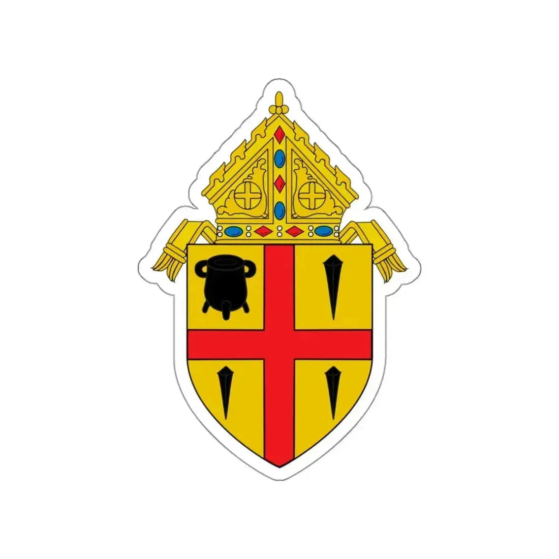 Roman Catholic Diocese of San Diego - STICKER Vinyl Die-Cut Decal White Die-Cut 3 Inch - The Sticker Space
