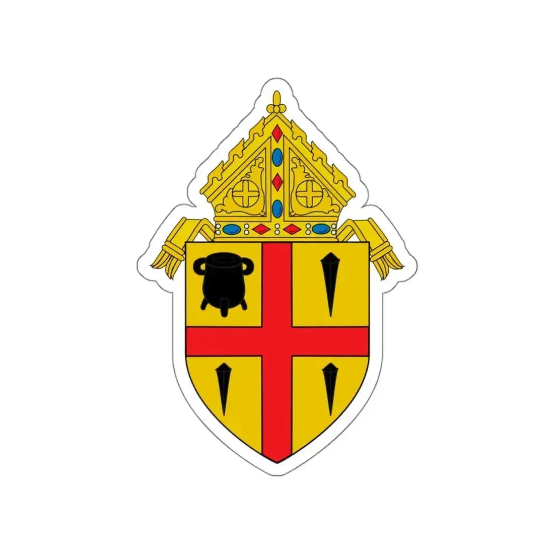 Roman Catholic Diocese of San Diego - STICKER Vinyl Die-Cut Decal White Die-Cut 4 Inch - The Sticker Space