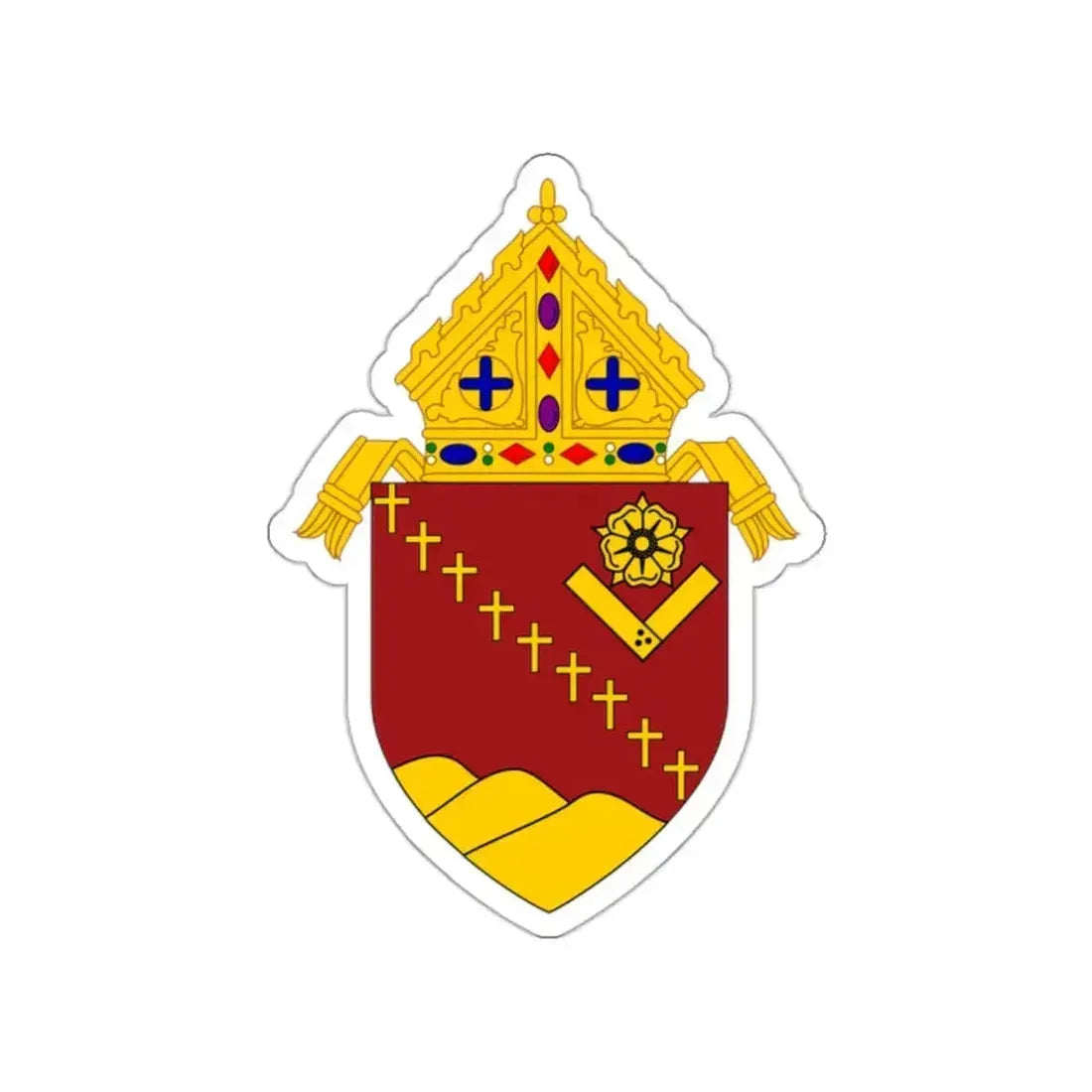 Roman Catholic Diocese of San Jose in California - STICKER Vinyl Die-Cut Decal White Die-Cut 2 Inch - The Sticker Space