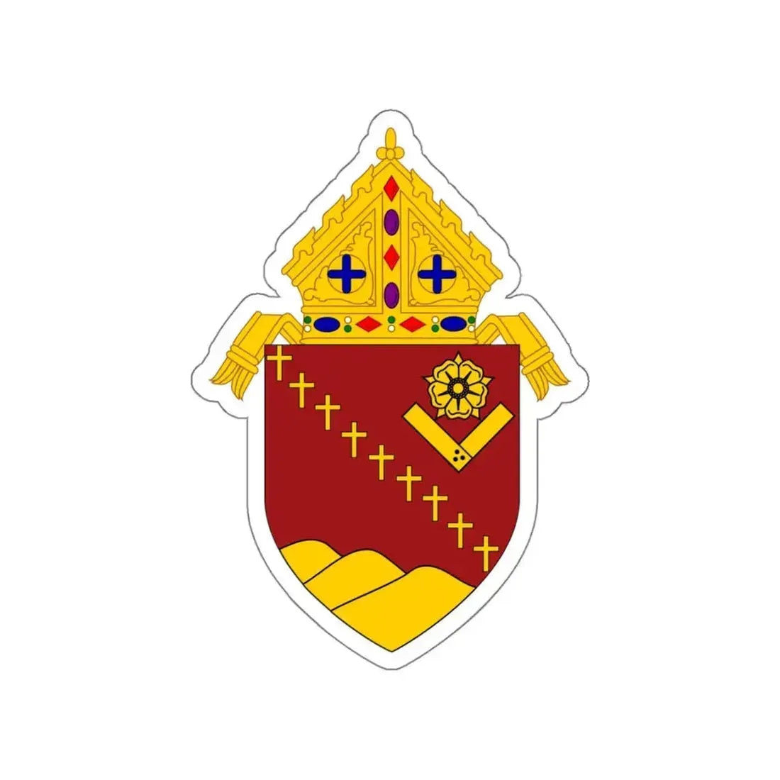 Roman Catholic Diocese of San Jose in California - STICKER Vinyl Die-Cut Decal White Die-Cut 4 Inch - The Sticker Space