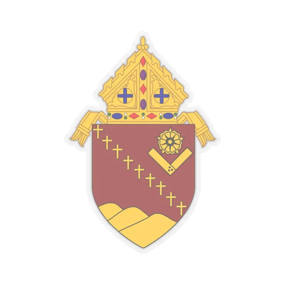 Roman Catholic Diocese of San Jose in California - STICKER Vinyl Kiss-Cut Decal 3 Inch Transparent - The Sticker Space