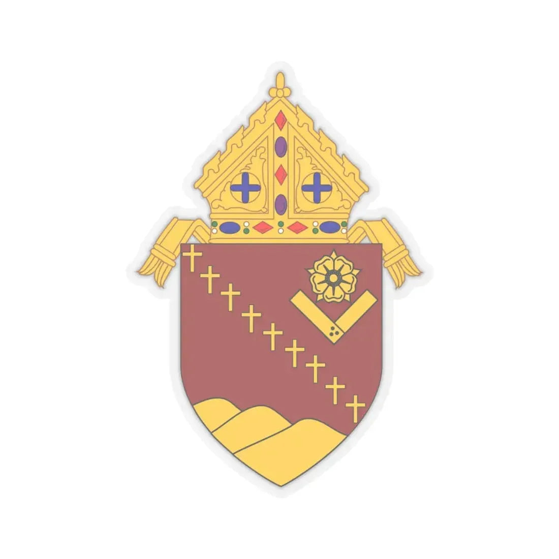 Roman Catholic Diocese of San Jose in California - STICKER Vinyl Kiss-Cut Decal 6 Inch Transparent - The Sticker Space