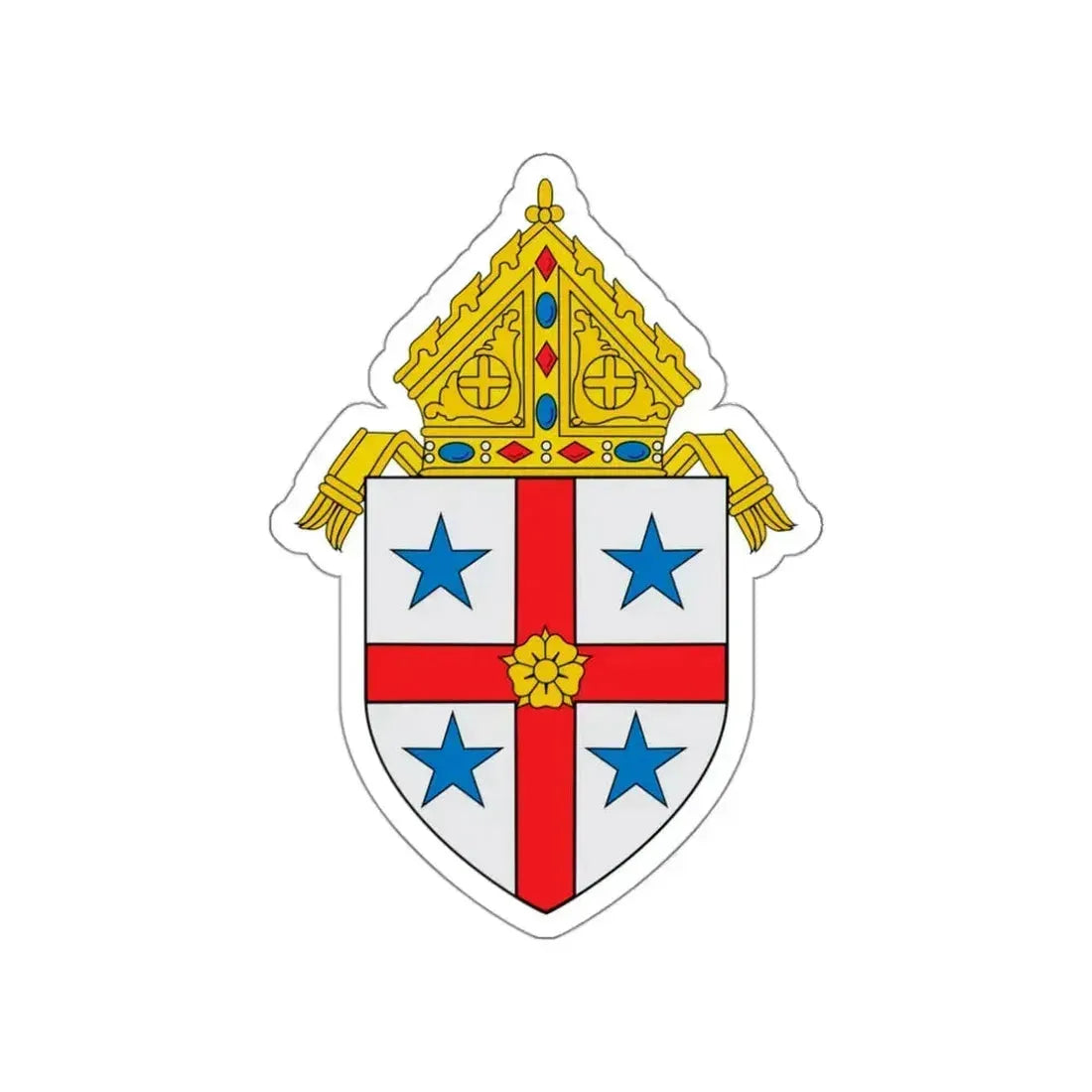 Roman Catholic Diocese of Savannah - STICKER Vinyl Die-Cut Decal White Die-Cut 3 Inch - The Sticker Space