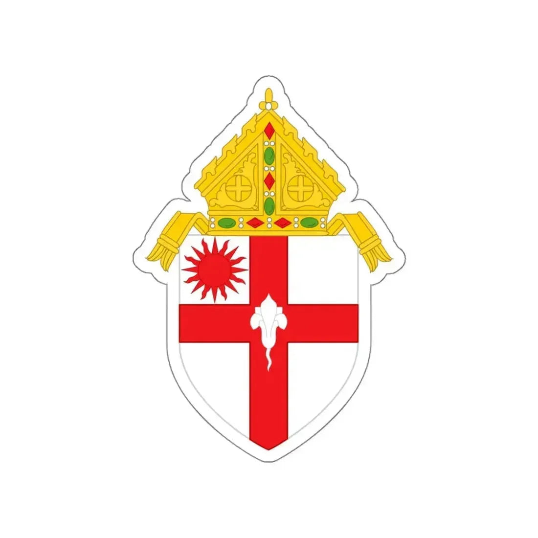 Roman Catholic Diocese of Spokane - STICKER Vinyl Die-Cut Decal White Die-Cut 4 Inch - The Sticker Space