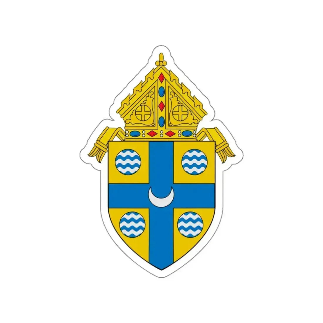 Roman Catholic Diocese of Springfield in Illinois - STICKER Vinyl Die-Cut Decal White Die-Cut 3 Inch - The Sticker Space