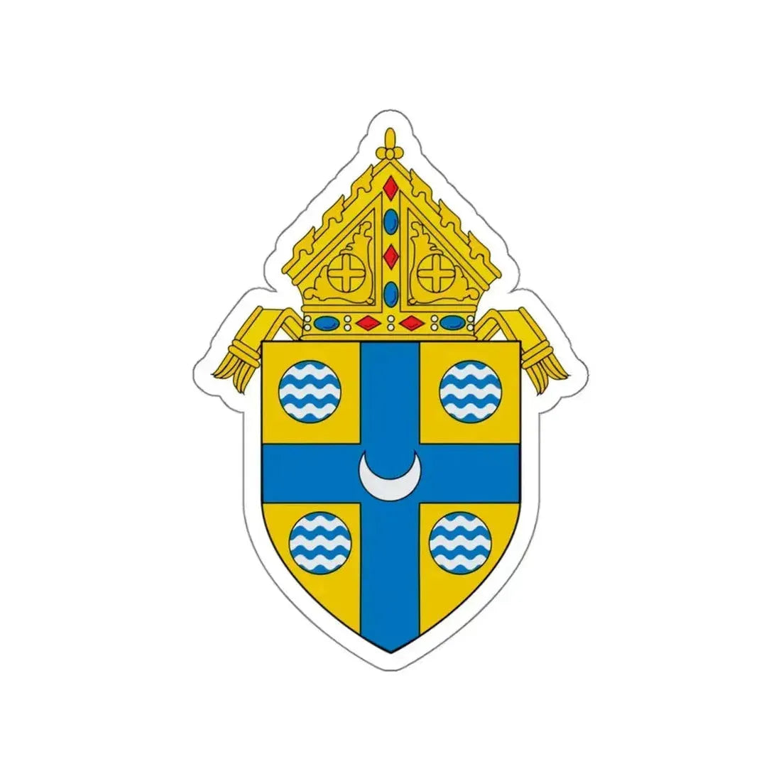 Roman Catholic Diocese of Springfield in Illinois - STICKER Vinyl Die-Cut Decal White Die-Cut 5 Inch - The Sticker Space