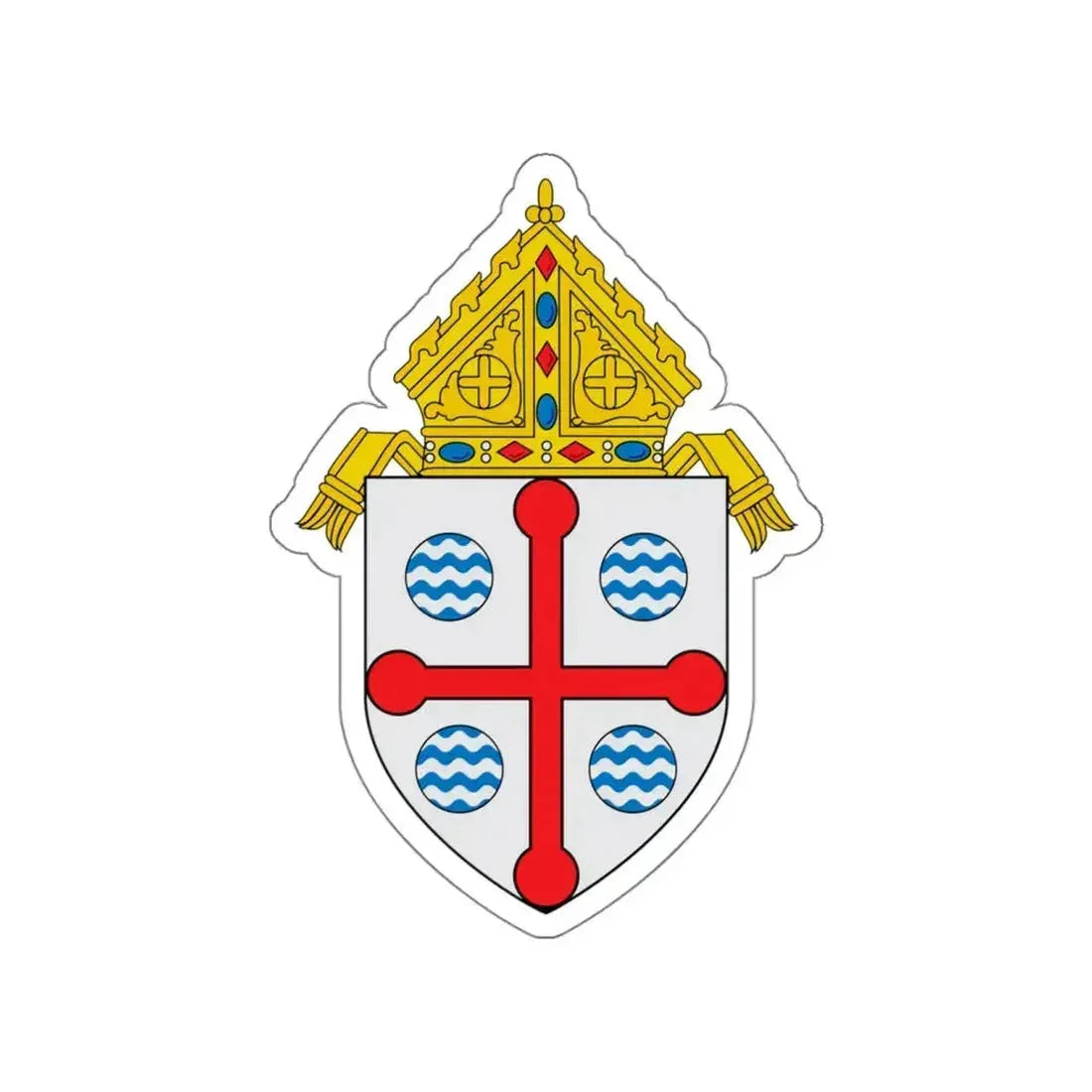 Roman Catholic Diocese of Springfield in Massachusetts - STICKER Vinyl Die-Cut Decal White Die-Cut 5 Inch - The Sticker Space