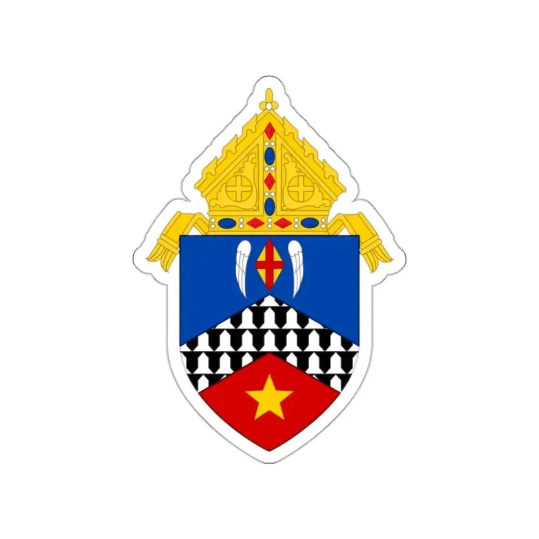 Roman Catholic Diocese of Stockton - STICKER Vinyl Die-Cut Decal White Die-Cut 2 Inch - The Sticker Space