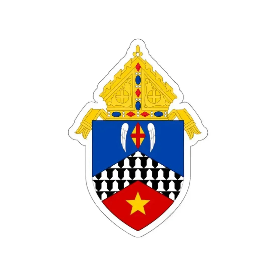 Roman Catholic Diocese of Stockton - STICKER Vinyl Die-Cut Decal White Die-Cut 3 Inch - The Sticker Space