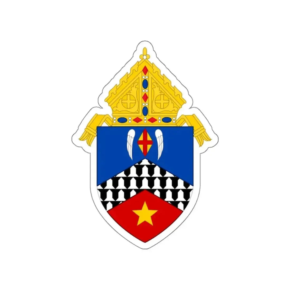 Roman Catholic Diocese of Stockton - STICKER Vinyl Die-Cut Decal White Die-Cut 6 Inch - The Sticker Space