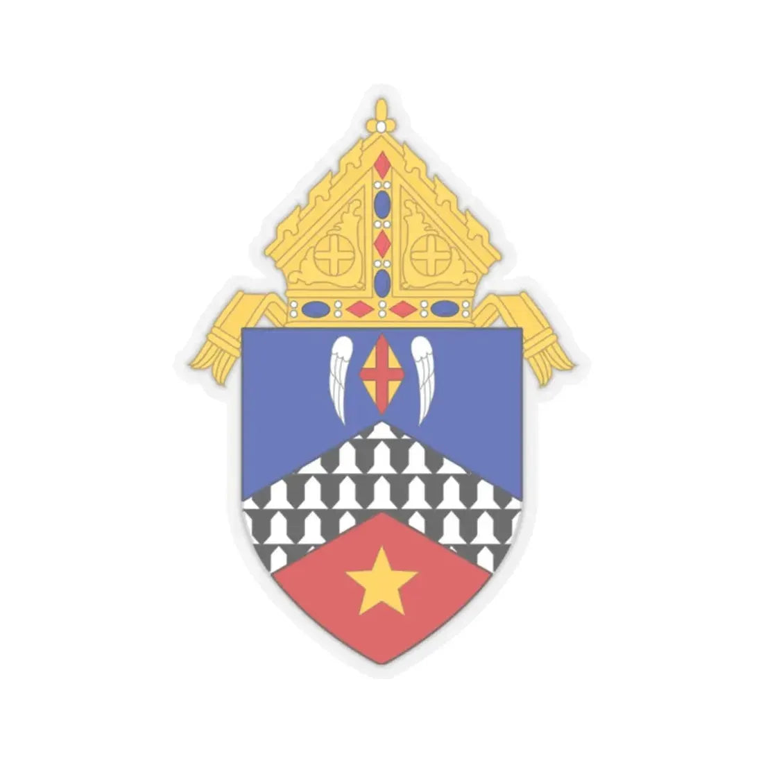 Roman Catholic Diocese of Stockton - STICKER Vinyl Kiss-Cut Decal 2 Inch Transparent - The Sticker Space