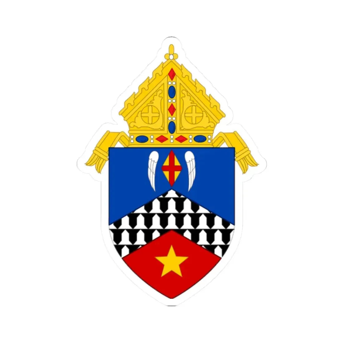 Roman Catholic Diocese of Stockton - STICKER Vinyl Kiss-Cut Decal 2 Inch White - The Sticker Space