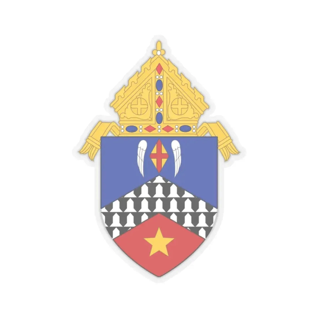 Roman Catholic Diocese of Stockton - STICKER Vinyl Kiss-Cut Decal 3 Inch Transparent - The Sticker Space