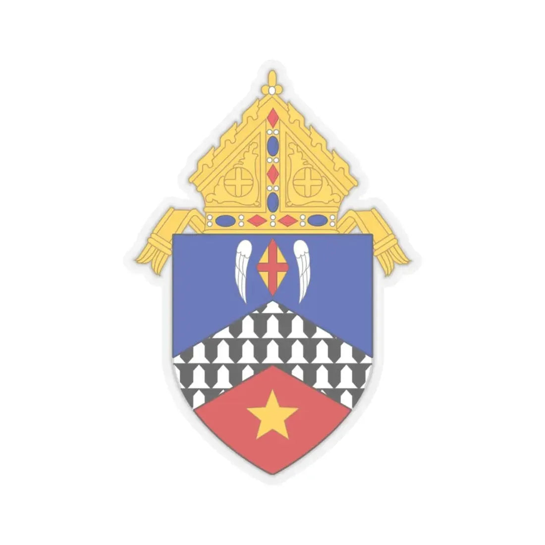 Roman Catholic Diocese of Stockton - STICKER Vinyl Kiss-Cut Decal 4 Inch Transparent - The Sticker Space