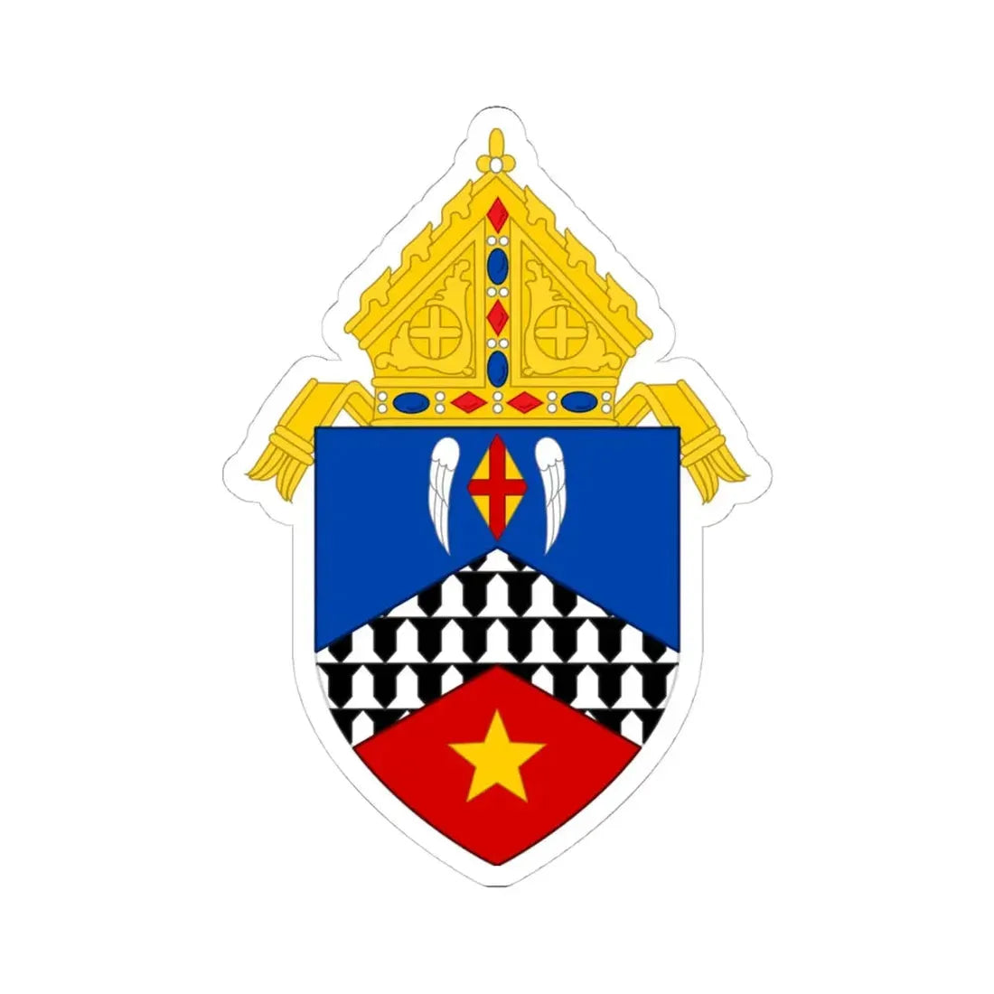 Roman Catholic Diocese of Stockton - STICKER Vinyl Kiss-Cut Decal 4 Inch White - The Sticker Space