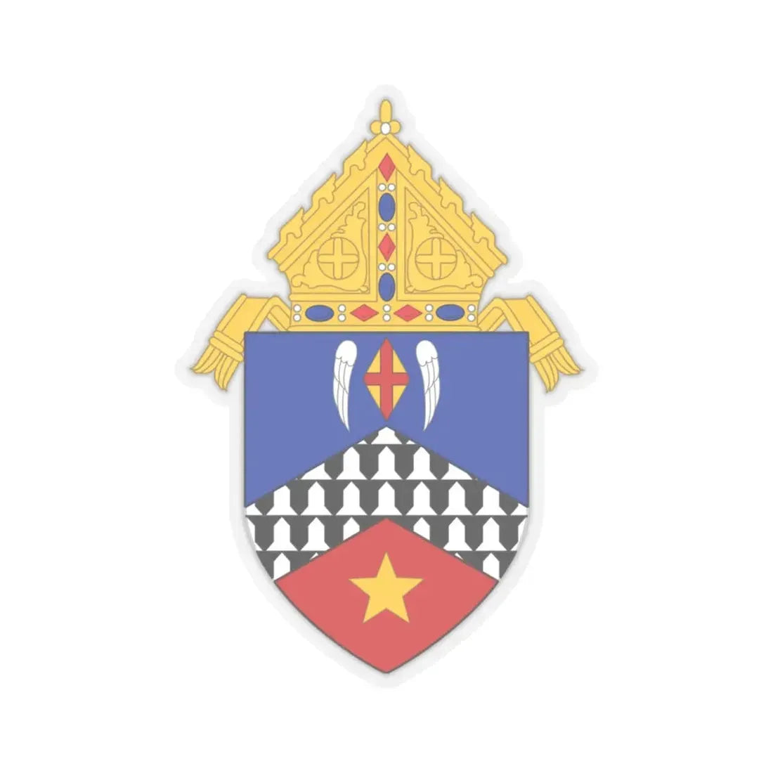 Roman Catholic Diocese of Stockton - STICKER Vinyl Kiss-Cut Decal 6 Inch Transparent - The Sticker Space