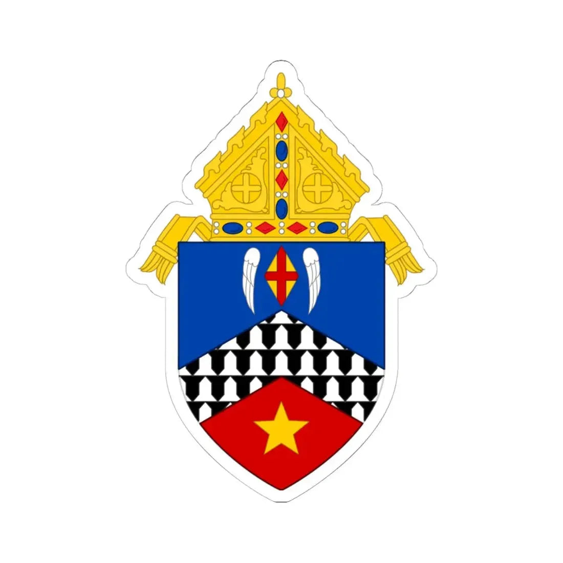 Roman Catholic Diocese of Stockton - STICKER Vinyl Kiss-Cut Decal 6 Inch White - The Sticker Space