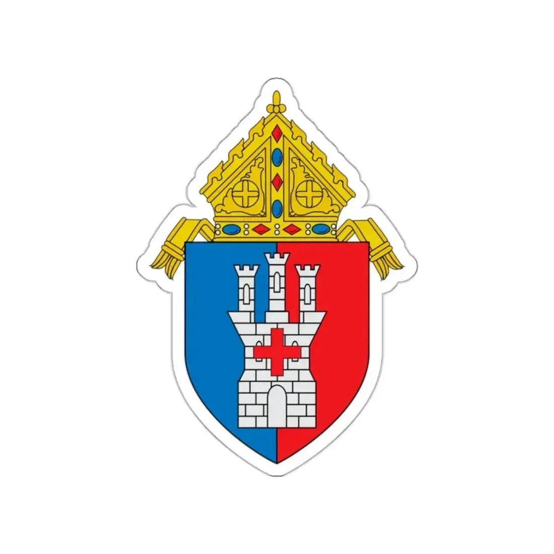 Roman Catholic Diocese of Toledo - STICKER Vinyl Die-Cut Decal White Die-Cut 2 Inch - The Sticker Space