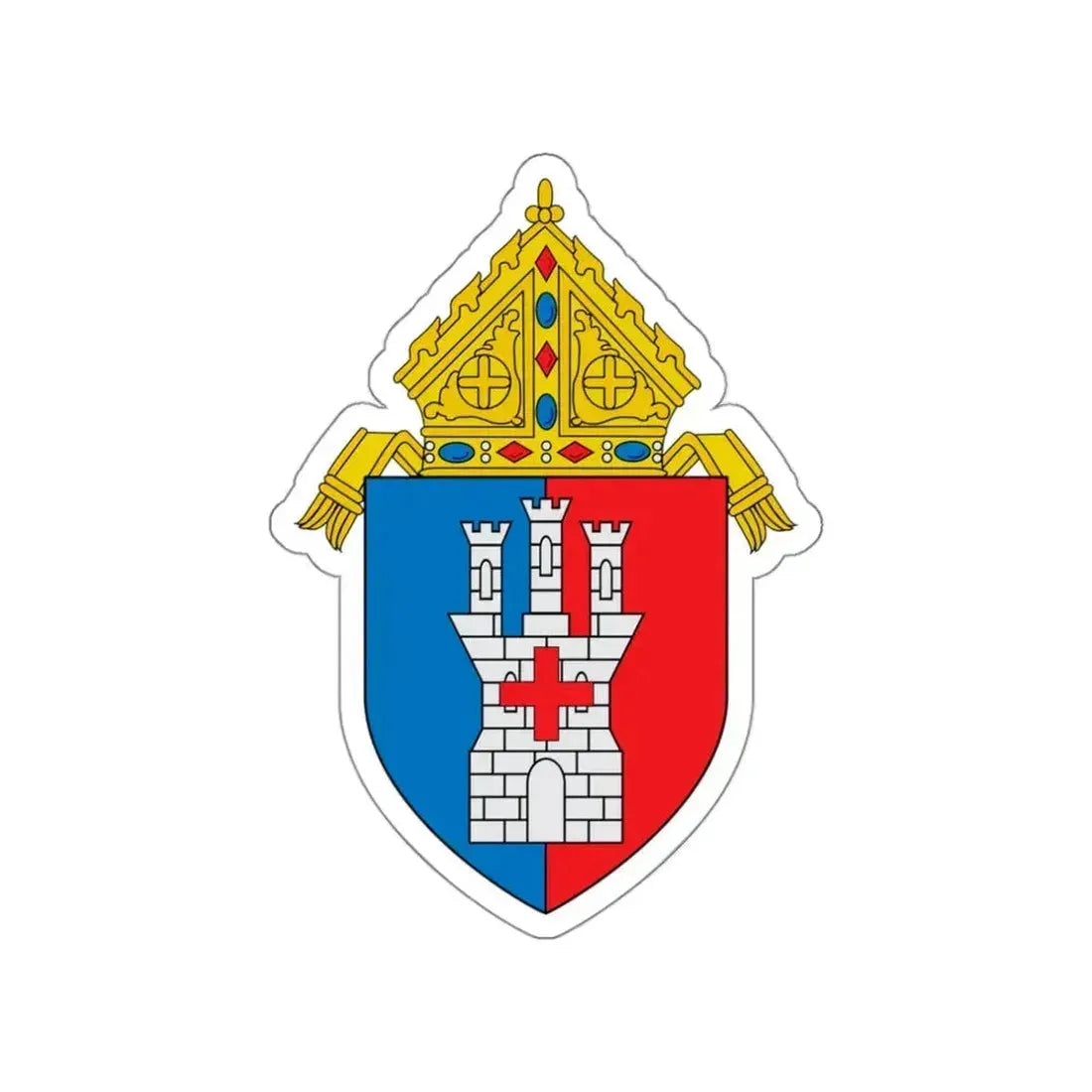 Roman Catholic Diocese of Toledo - STICKER Vinyl Die-Cut Decal White Die-Cut 3 Inch - The Sticker Space