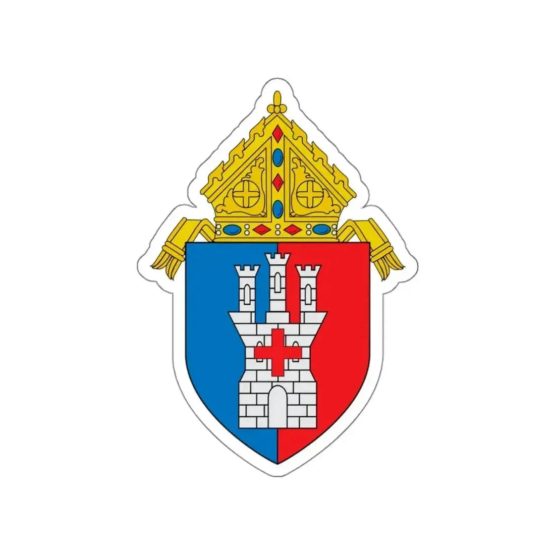 Roman Catholic Diocese of Toledo - STICKER Vinyl Die-Cut Decal White Die-Cut 6 Inch - The Sticker Space
