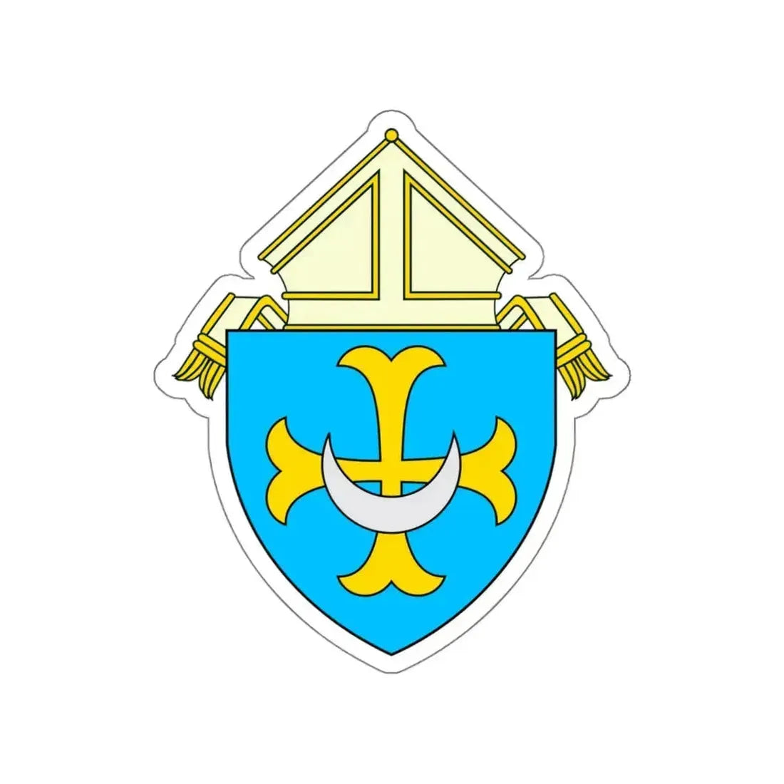 Roman Catholic Diocese of Trenton - STICKER Vinyl Die-Cut Decal White Die-Cut 6 Inch - The Sticker Space