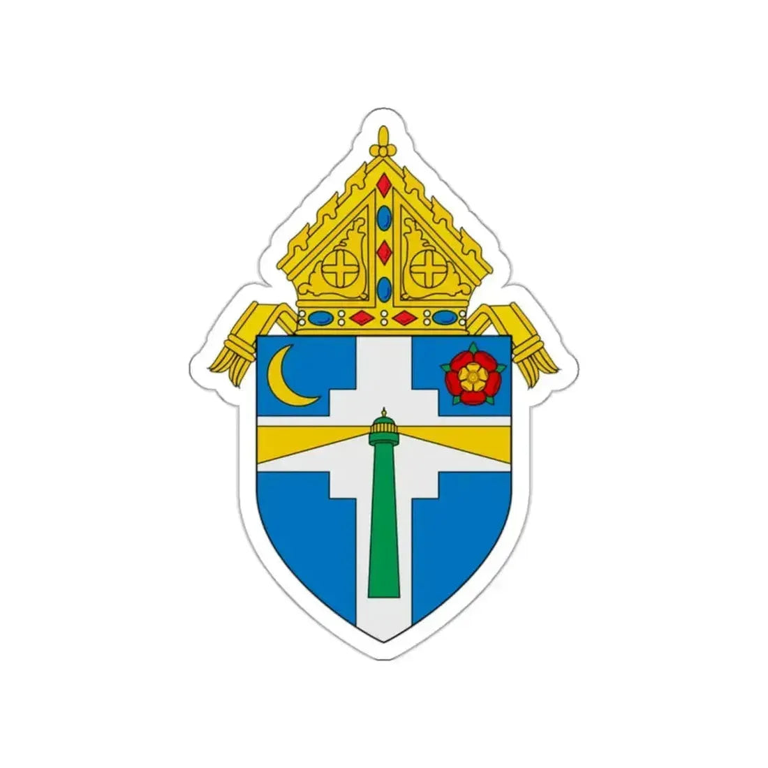 Roman Catholic Diocese of Victoria in Texas - STICKER Vinyl Die-Cut Decal White Die-Cut 2 Inch - The Sticker Space