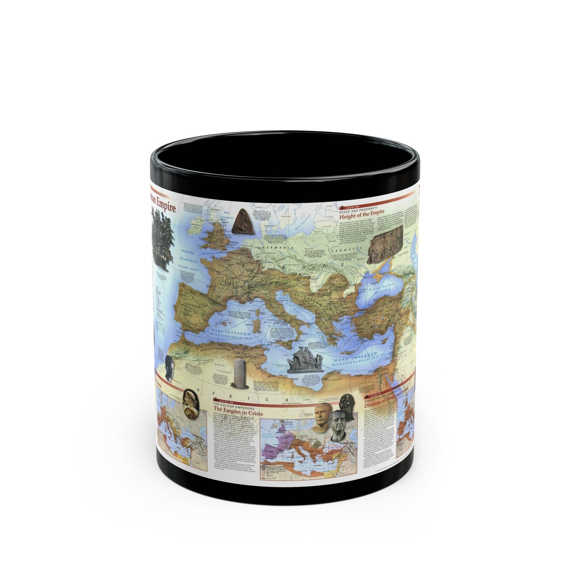 Roman Empire (1997) (Map) Black Coffee Mug-11oz-The Sticker Space