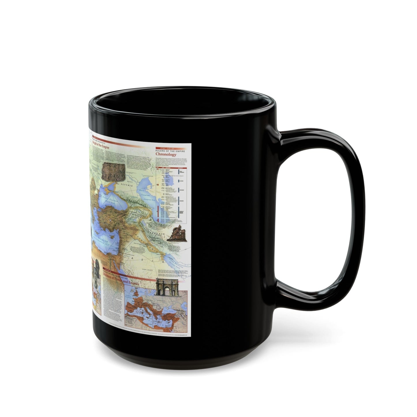 Roman Empire (1997) (Map) Black Coffee Mug-The Sticker Space