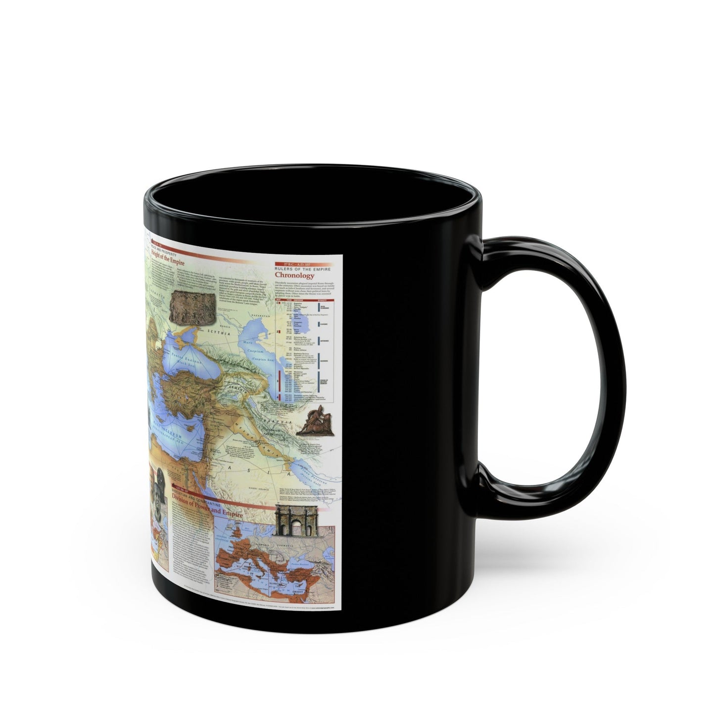 Roman Empire (1997) (Map) Black Coffee Mug-The Sticker Space