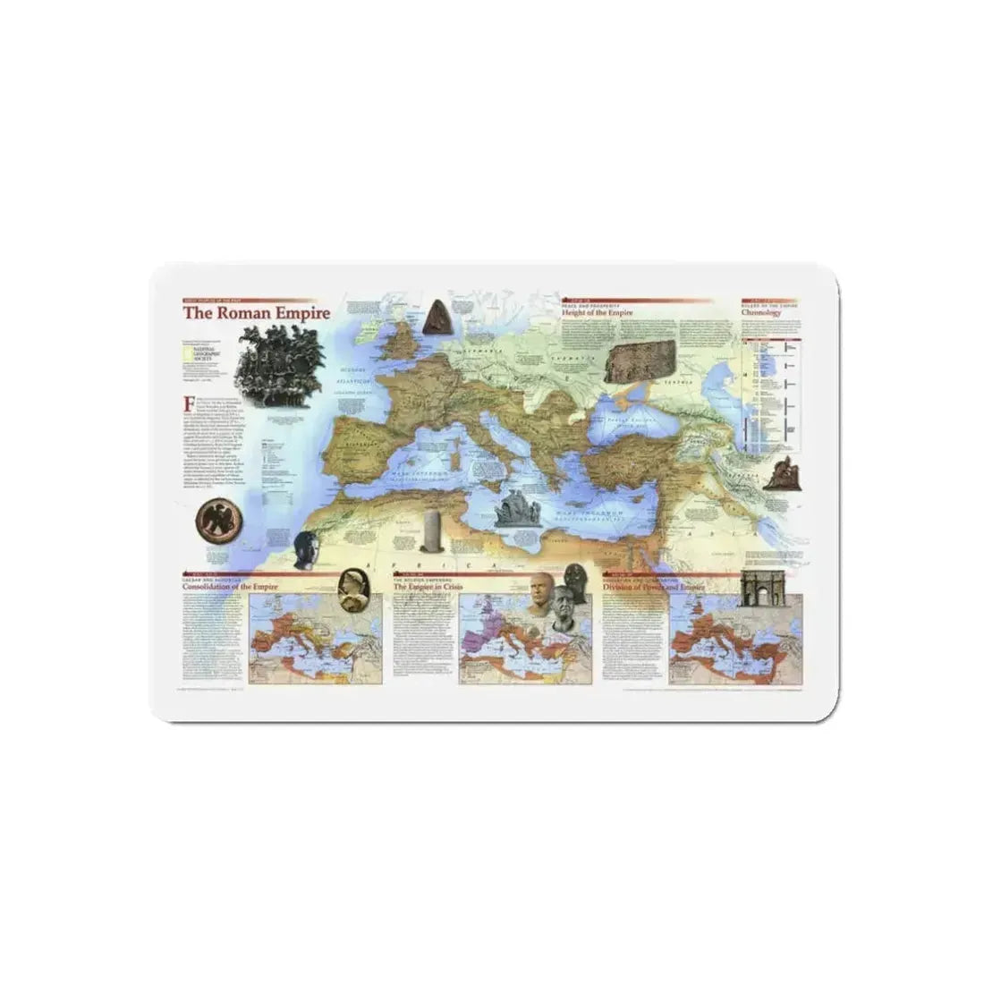 Roman Empire (1997) (Map) Refrigerator Magnet 3 Inch Die-Cut - The Sticker Space