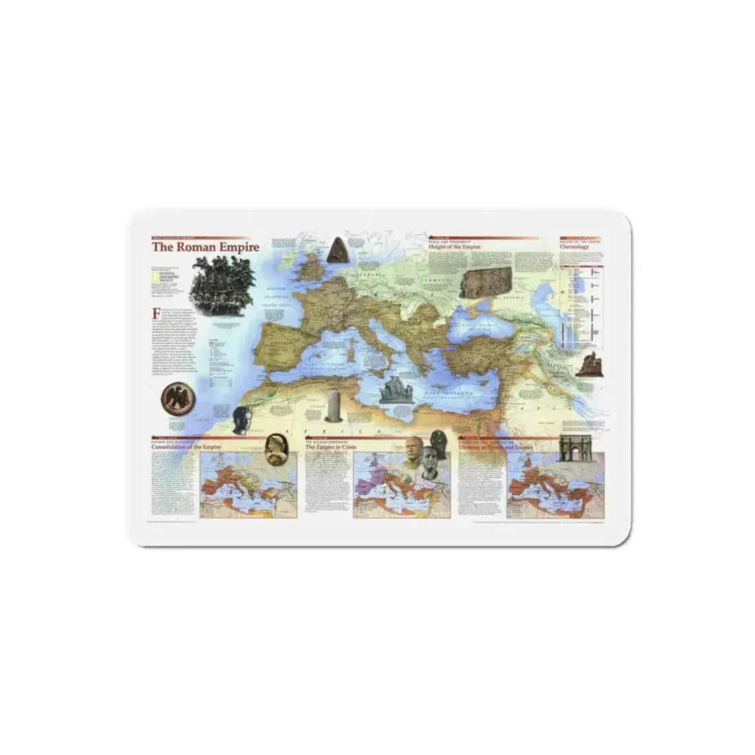 Roman Empire (1997) (Map) Refrigerator Magnet 6 Inch Die-Cut - The Sticker Space