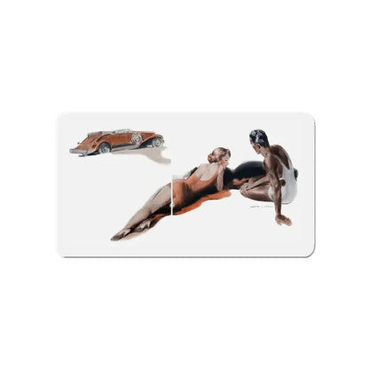 Romance 3.2 (2), Cosmopolitan, January 1934 (Magazine Illustration) Refrigerator Magnet 3 Inch Die-Cut - The Sticker Space