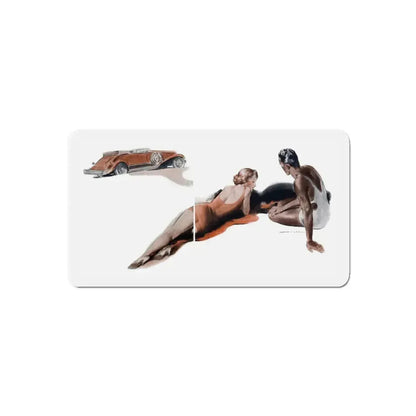 Romance 3.2 (2), Cosmopolitan, January 1934 (Magazine Illustration) Refrigerator Magnet 5 Inch Die-Cut - The Sticker Space