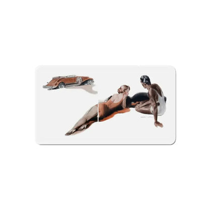 Romance 3.2 (2), Cosmopolitan, January 1934 (Magazine Illustration) Refrigerator Magnet 6 Inch Die-Cut - The Sticker Space