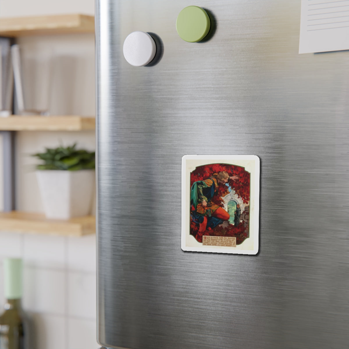 Romance illustration (Magazine Illustration) Refrigerator Magnet-The Sticker Space