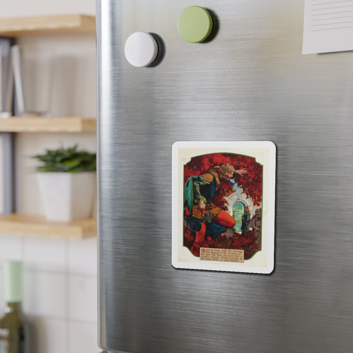 Romance illustration (Magazine Illustration) Refrigerator Magnet-The Sticker Space