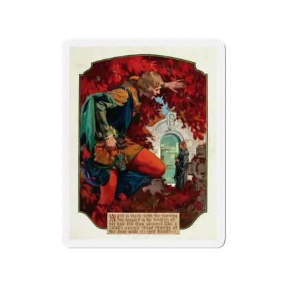 Romance illustration (Magazine Illustration) Refrigerator Magnet 3 Inch Die-Cut - The Sticker Space