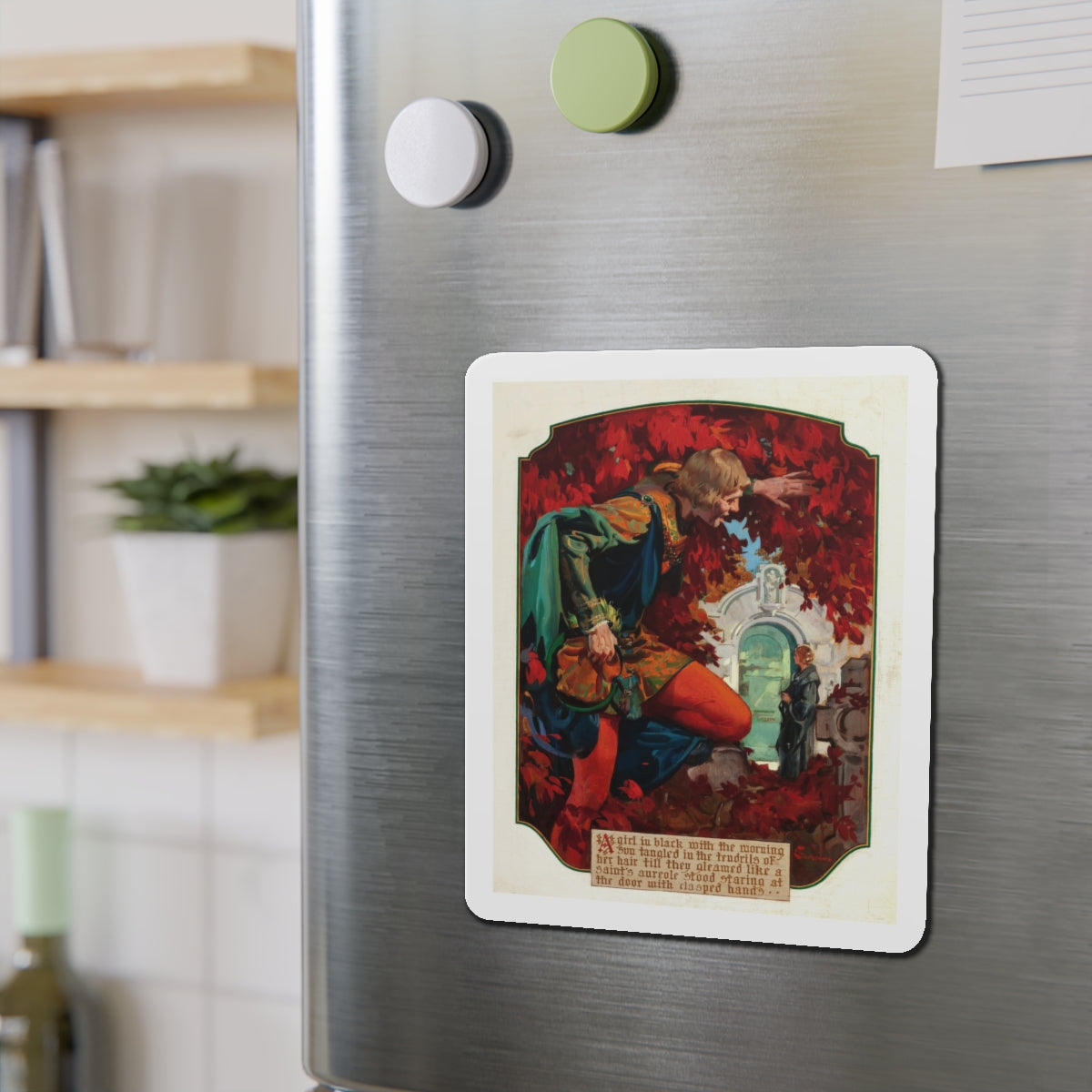 Romance illustration (Magazine Illustration) Refrigerator Magnet-The Sticker Space